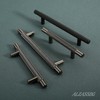 Alzassbg 10 Pack Black Nickel Cabinet Pulls, 3 Inch(76mm) Hole