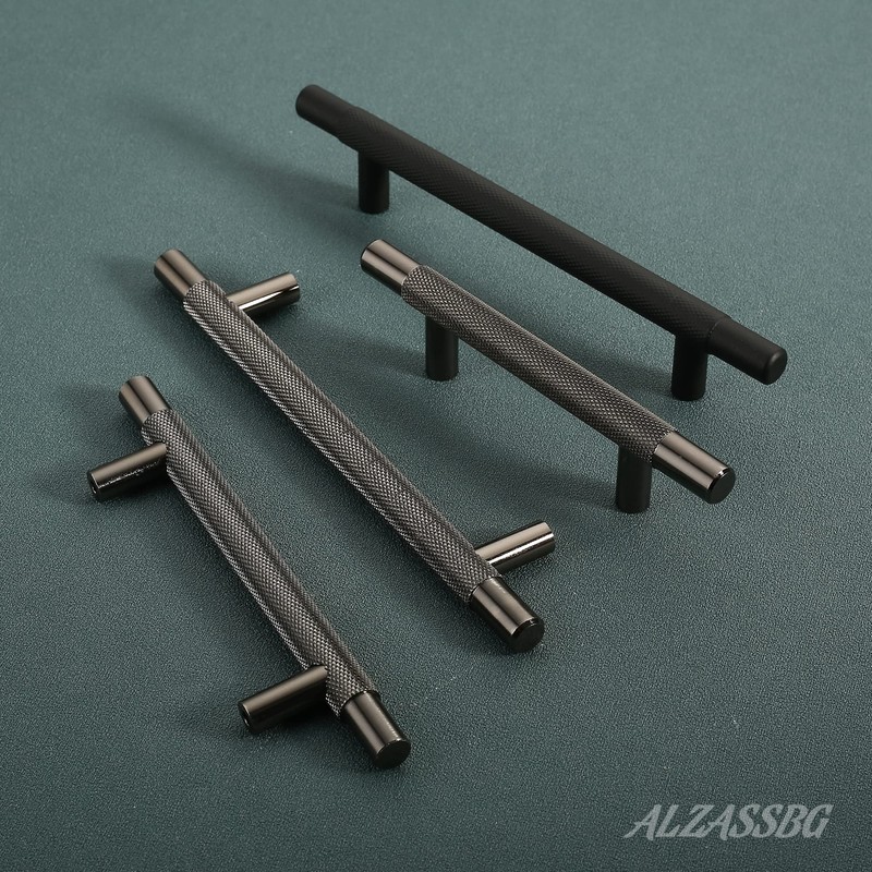Alzassbg 10 Pack Black Nickel Cabinet Pulls, 3 Inch(76mm) Hole