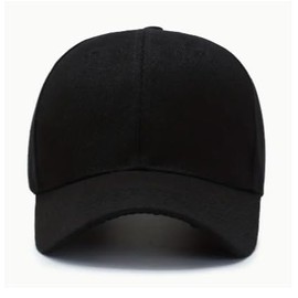 Luxelife Unisex Black Cap Baseball Cap Adjustable Cap Hat Classic Sports Casual Plain Summer Sun Hat