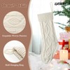 LEACOOLKEY 2 Pack Christmas Stockings 18 Inch Large Size Cable