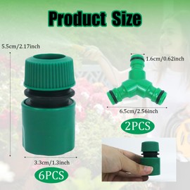 Garden Hose Tap Connector, Snap On Faucet Splitter Hose End Quick Connectors Plastic Tap Connector Pipe Fittings Kit for Outdoor Garden Lawn Kitchen