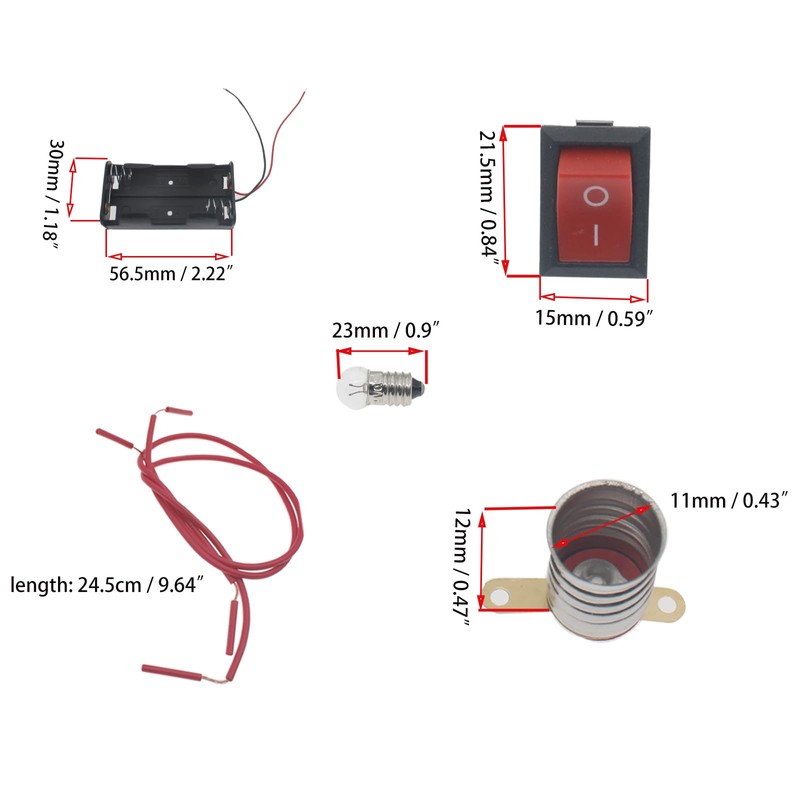 OZXNO 1set Electrical Circuit Experiment Kit Black DIY Physics Electric
