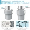 Pool Umbrella Pole Stabilizer, Pool Umbrella Adapter for Single-Threaded Baja