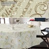 ANRO Oilcloth Tablecloth Wax Tablecloth Washable Garden Tablecloth Round Oval