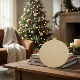 Dupla - 12 Esferas Navideñas Mdf 3mm 11cm Ideal Para Personalizar