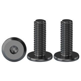 Drenky Black Furniture Hex Bolts 304 Stainless Steel Hex Head Bolts 20 Pack M6 X 20mm Machine Screws M6 Hexagon Furniture Bolts For Bed & Wood Furniture, Fully Thread
