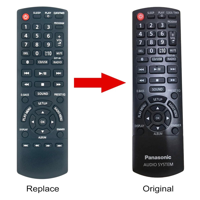 N2QAYB001018 Replacement Remote Control for Panasonic Home Audio System SC-PMX80EG-K