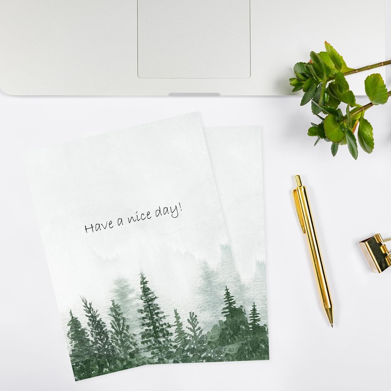 60 Sheet Forest Stationery Letterhead Paper Watercolor Forest Writing Paper