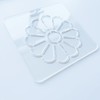 Clear Acrylic Sashiko Stencil, 12 x 12 cm, Traditional Flower