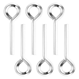 PATIKIL 7/32" Standard Hex Dogging Key, 6 Pack Solid Steel Wrench Door Key with O-Ring Full Loop for Crash Bar, Push Bar Emergency Exit Devices, Silver