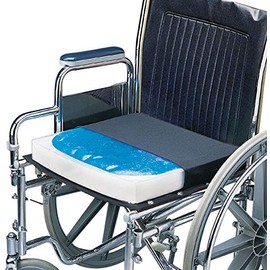 Skil-Care Gel-Foam Cushion Classic, 16"x16"x2.5" for Pressure Relief & Comfort, Water-Based Gel Layer, Incontinent-Proof Vinyl LSI Cover, 751010