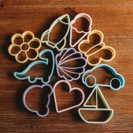 Kinfolk Pantry Cookie Cutter / Play Dough Cutter Set - Playdough Assorted Colour Shapes (set of 10)
