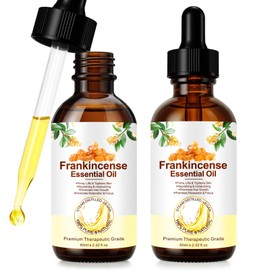 Frankincense Essential Oil 2 Pack, Pure & Natural Premium Frankincense Oil for Face, Hair Care, Body, Home Diffusers, Aromatherapy and Massage, 4.04 Fl.Oz