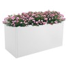 TFCFL Metal Rectangular Planter Box,Galvanized Steel Long Box Planter with