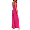KIRUNDO Jumpsuits for Women Elegant Smocked Wide Leg Sleeveless One