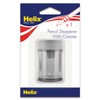 Helix Canister 1 Hole Pencil Sharpener, Assorted Colors (17077)