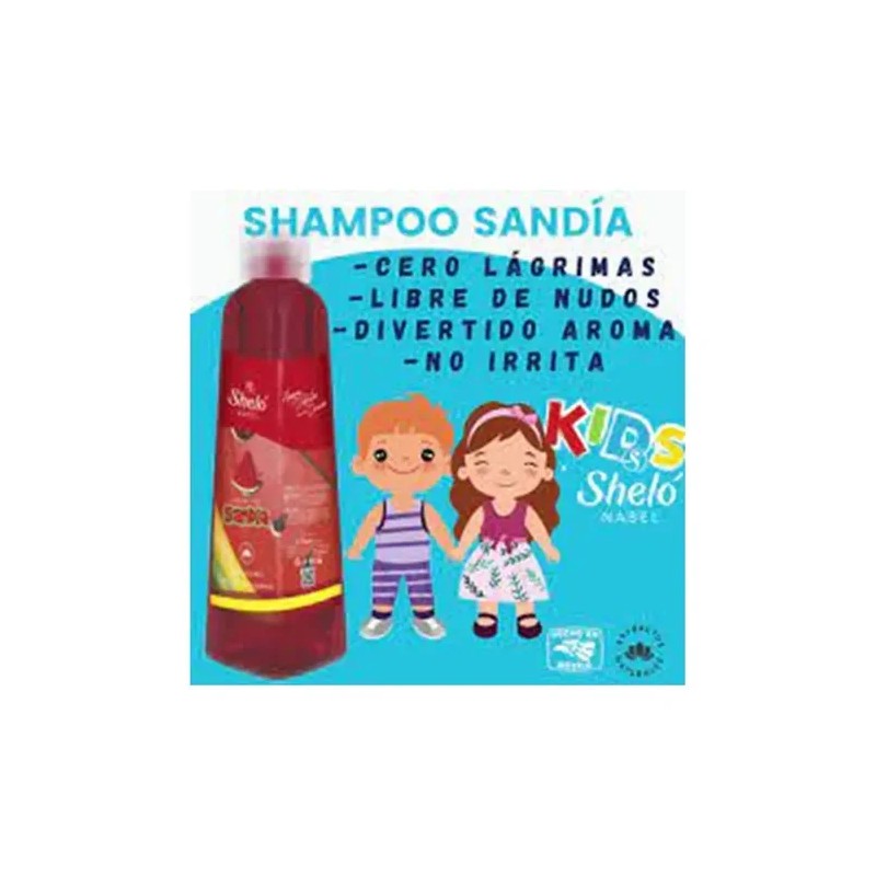 Shampoo Sandia Shelo Nabel 500ml Cero Lagrimas Niños 2 Pack