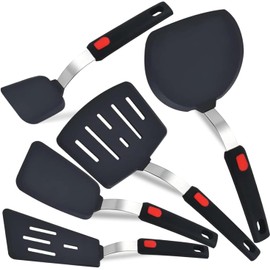 U Chef Set de 5 Espátulas de Silicona Resistentes al Calor, Utensilios de Cocina Antiadherentes, Espátulas Flexibles, Accesorios para Cocina libres de BPA (5 piezas)