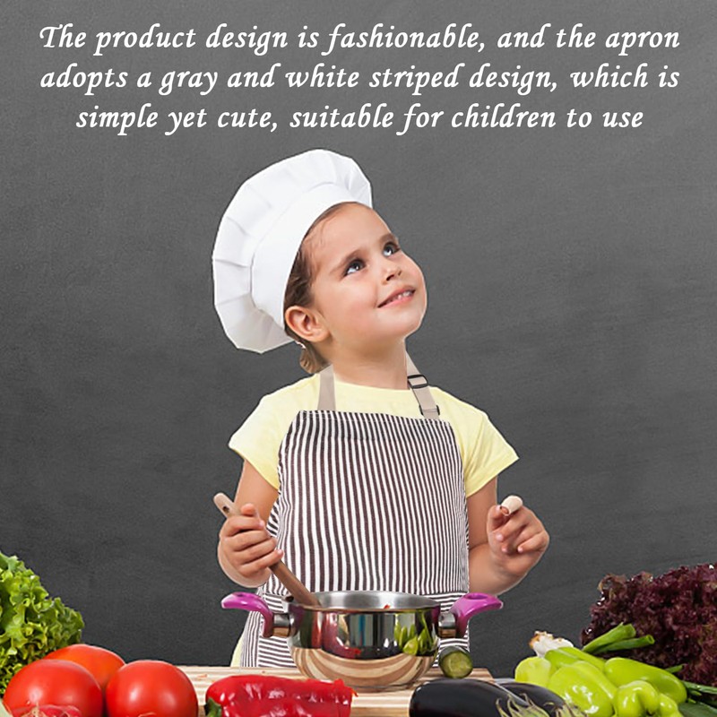 CQQNIU 1 Apron For Kids And 1 Chef Hat For