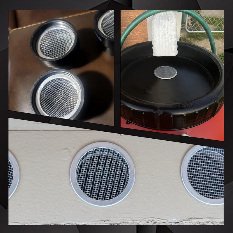 Verplexter 2-Inch Round Open Screen Vent, Mill Finish, 6 Pack