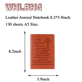 Confirmation Sponsor Gifts Sponsor Faux Leather Journal Notebook Sponsor Appreciation Gift Sponsor Lined Paper Diary Planner Notebook Catholic Mentor Gift (CA-Confirmation Sponsor-brown)