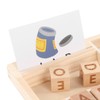 ABC Building Blocks English Letters 8 Blocks 30 Cards Wooden