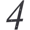 Hillman 847378 Black House Number 4, 6-Inch Nail Plastic