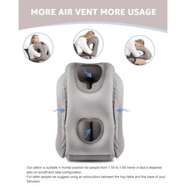 Sunany Discover Unimaginable Comfort，Portable Airplane Pillow with Eye Mask and Earplugs (O11)