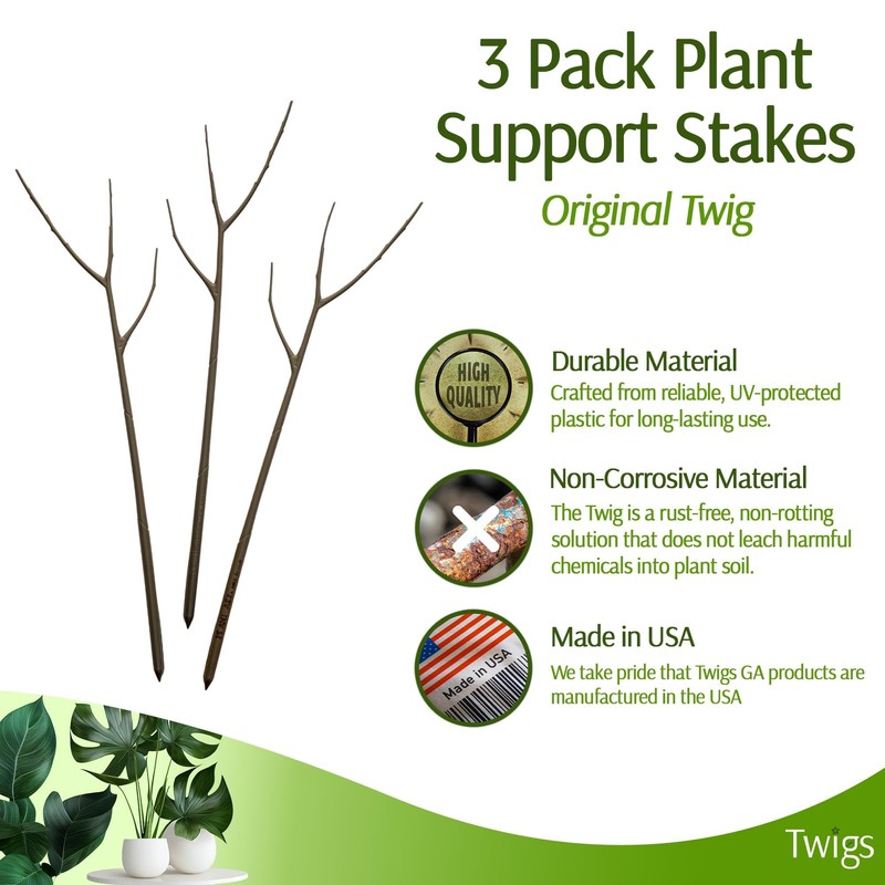 Twigs GA - Plant Support Stakes for Indoor & Outdoor