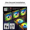 AsiaHorse COSMIQ-RE-Black 120mm Case Fan, Infinity Mirror FDB Reverse Fan