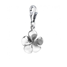 Nena Lina Frangipani Blossom Charm Pendant in 925er Sterling Silver for Charm Bracelet, Necklace, Earring, Bracelet and Charm Carrier Many Popular 713022-000