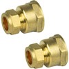 hep® 15mm Compression by 3/4" BSP Brass Female Iron Coupler