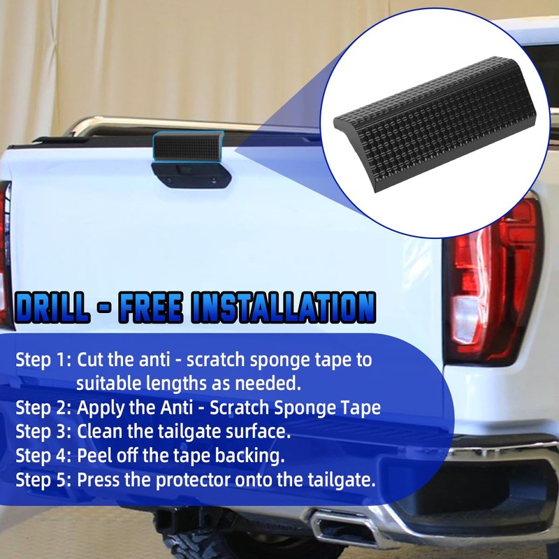 Tailgate Protector Kit for GMC Chevy Trucks-Anti-Slip Pattern
