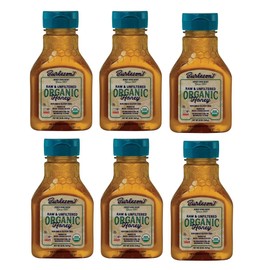 Burleson's Organic Raw Unfiltered Honey, Non GMO & Gluten Free Pure Honey 6 Bottles 12 oz