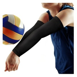 Peabownn Volleyball Arm Sleeves Youth 5XS-2XL - Compression Arm Sleeve Youth Men Women for Football Soccer Basketball Baseball Running UV Blocking Breathable Arm Sleeve S