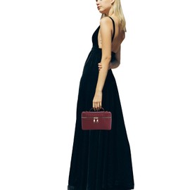 Small Shoulder Bags for Women Trendy L19 Square Box Satchel Bag Cute PU Leather Crossbody Purse with Adjustable Strap, Burgundy