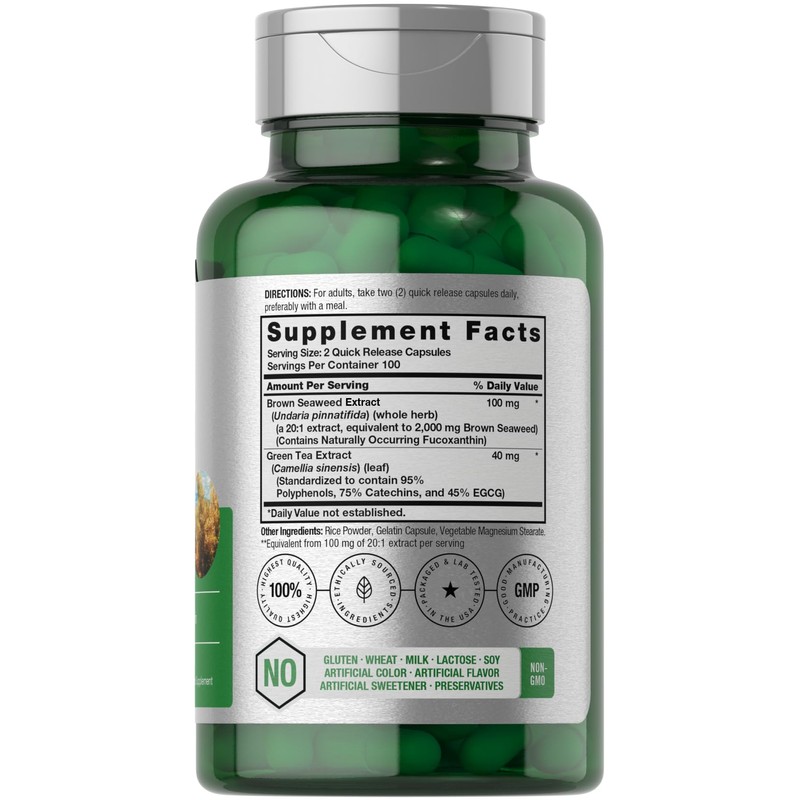 Horbäach Brown Seaweed Extract Capsules 2000mg | 200 Pills |