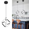 Vloitgol Black Led Pendant Light Fixtures,6000K Cool White Modern Pendant