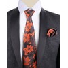 Alizeal Mens Tie with Hanky Set Floral Silky for Wedding