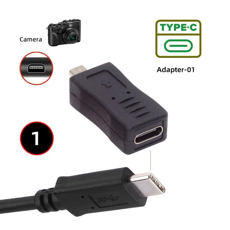 chenyang 3 Pack Mini 8Pin to USB 2.0 Adapter, USB