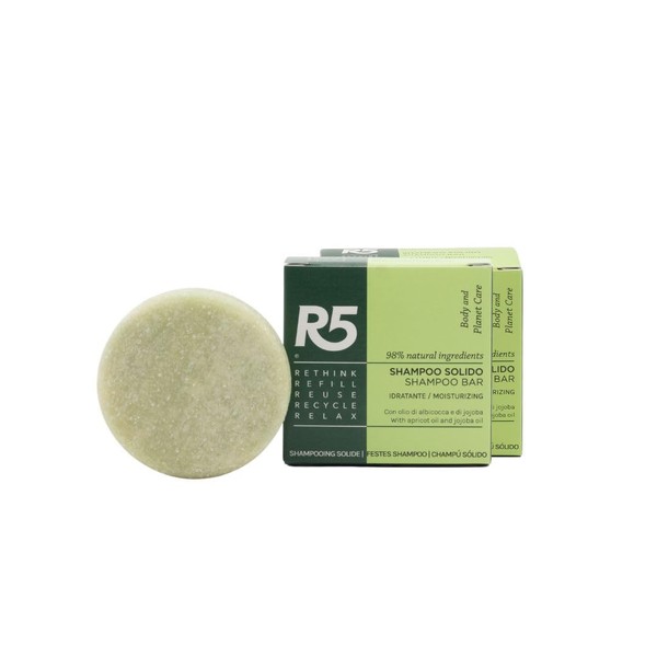 R5 - 2 x Solid Moisturising Shampoo - With Jojoba