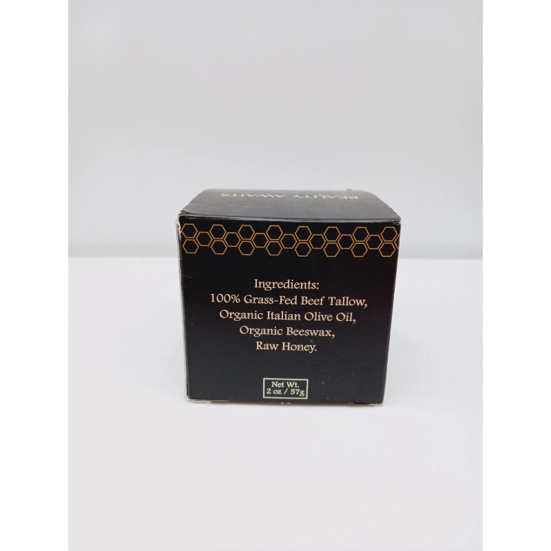 Terra Lotus Organic Grass-Fed Beef Tallow Balm with Raw Honey