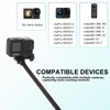 26cm exteded to1.2m (3.9ft) Long Invisible Carbon Fiber Selfie Stick