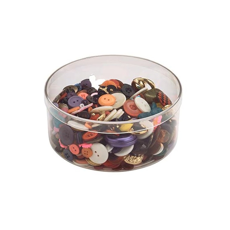 Pioneer Plastics 180C Clear Round Plastic Container, 6" W x