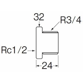 SANEI [Gunmetal Bushing] Screw Diameter R3/4 x Rc1/2 with POS JT750-20X13