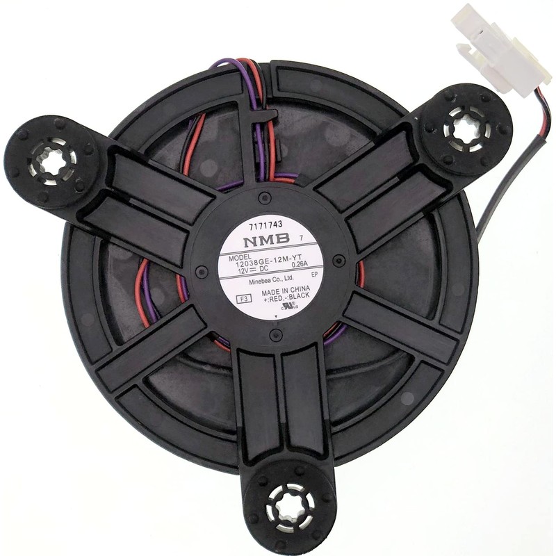 Refrigerator Cooling Fan Motor 12038GE-12M-YT 12VDC 0.26A 3-Wire Variable Frequency