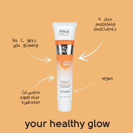 Face Facts Crema facial con vitamina C Vitamina C rica en antioxidantes + glicerina Hidrata y aclara la piel Vegano 50 ml