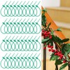 Roowest 100 Pcs Christmas Garland Ties 9'' Green Flexible Adjustable