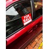 Generic For Sale Sign Stickers 2 Pack | Red, Rectangular,