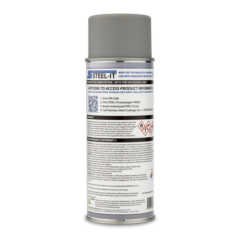 Steel-It 1002D Polyurethane Aerosol, Industrial Paint Coatings, Weldable, Easy to